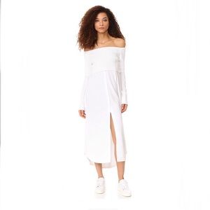 DKNY Women's White Off-the-shoulder Dress